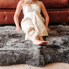 Load image into Gallery viewer, Natural Shape Sheepskin Grey 6'x6'