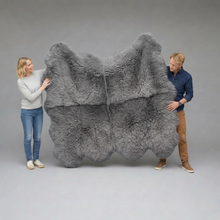 Load image into Gallery viewer, Octo Sheepskin Rug &amp; Throw, XXLarge, approx. 6'x8' , Grey