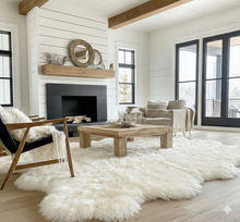 Load image into Gallery viewer, Natural White Premium New Zealand Sheepskin Rug &amp; Throw, XXLarge, approx. 6'x8'