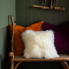 Load image into Gallery viewer, Natural Sheepskin Pillow Cover 20"x20"| Natural White