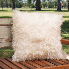 Load image into Gallery viewer, Natural Sheepskin Pillow Cover 20"x20"| Natural White