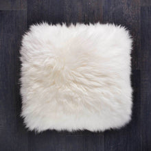 Load image into Gallery viewer, Natural Sheepskin Pillow Cover 20"x20"| Natural White